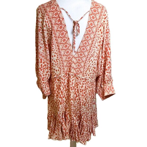 AaKaa Dolman V Neck Tie Back Mini Dress size S NWT - Picture 6 of 10